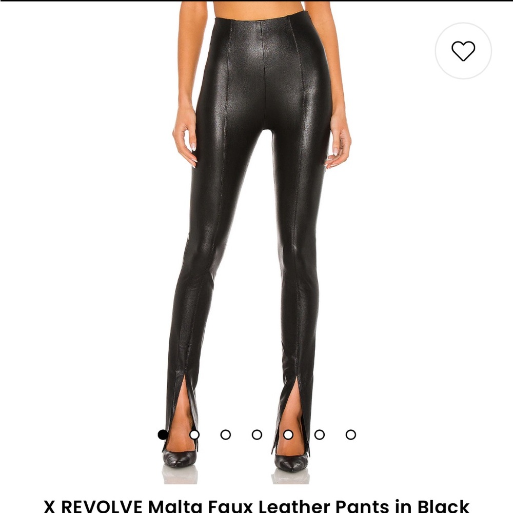 Amanda Uprichard- black flare slit leggings NWT